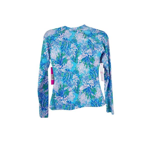 Lilly Pulitzer Women's Standard Nayte Rashguard Top Multicolor Size 4 NWT - Picture 8 of 13